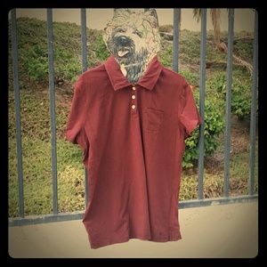 Burgundy Collared Polo Shirt